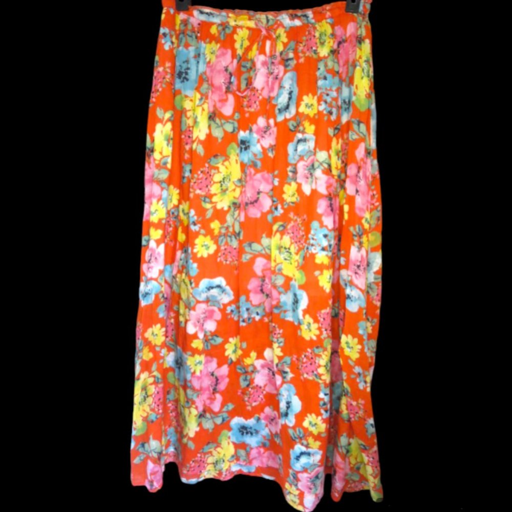 BILLABONG - COTTON - DRAWSTRING WAIST LONG SKIRT - SIZE LARGE - Picture 1 of 6